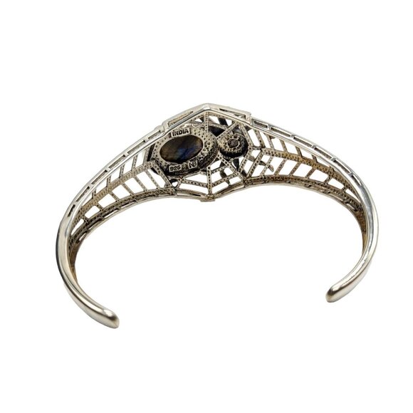 Nicky Butler Spider Cuff Bracelet Labradorite .925 Sterling Silver New - Picture 8 of 11
